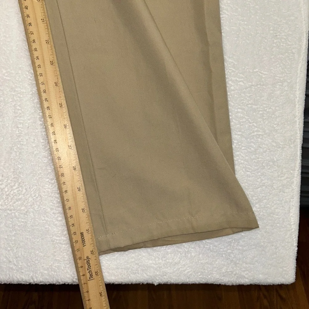 CC Filson Chino Trousers Baggy Wide Leg Mens 34 Khaki Seattle Flat Front Cotton